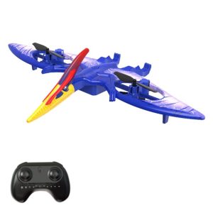 RC Airplane |  2.4G Rechargeable Pterosaur Toy with Simulated Sound LED Lights RC Airplane Blue